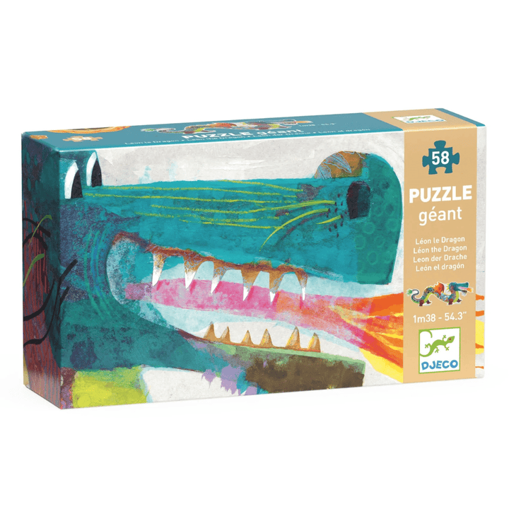 Djeco - Leon the Dragon 58 Piece Giant Floor Jigsaw Puzzle - Bella Luna Toys