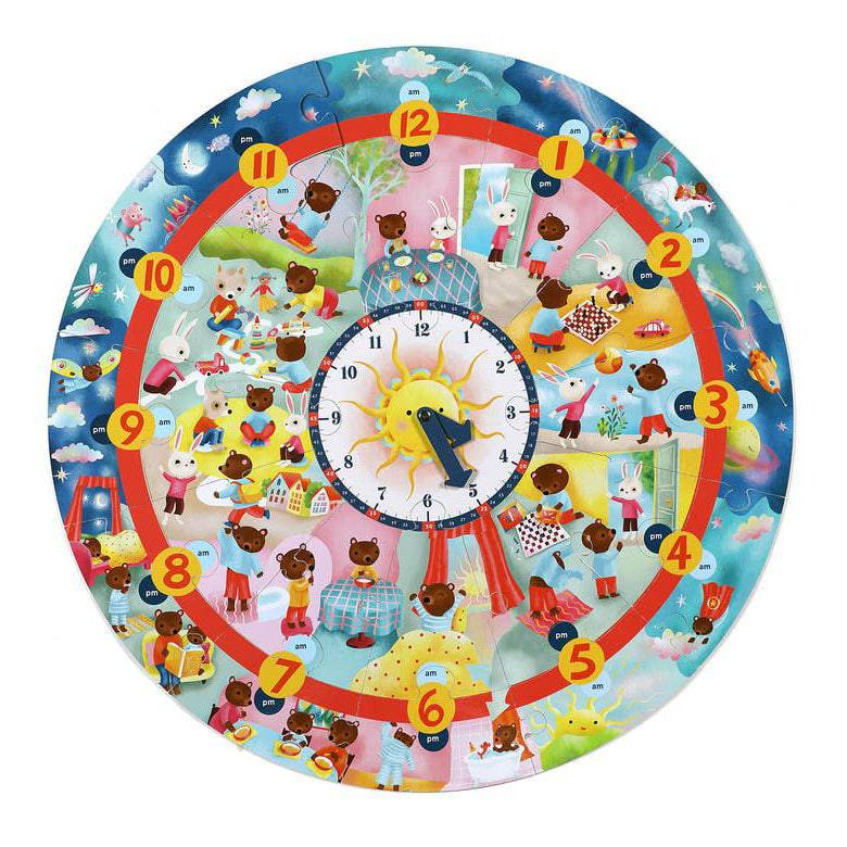 eeBoo - Around the Clock Puzzle - Learning Toy - Bella Luna Toys