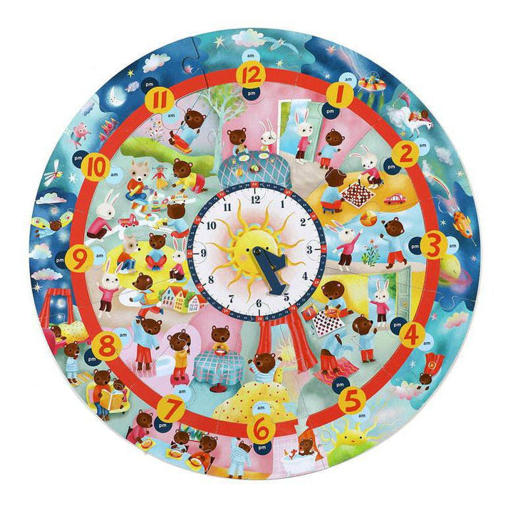 eeBoo - Around the Clock Puzzle - Learning Toy - Bella Luna Toys