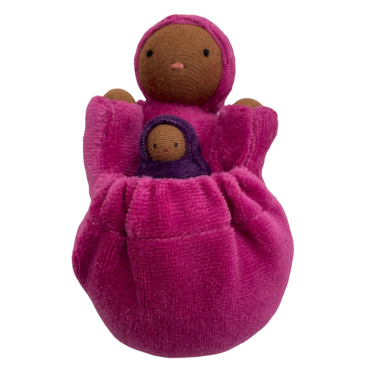 Fairshadow- Raspberry Pink Pocket Mama Doll- Waldorf- Bella Luna Toys