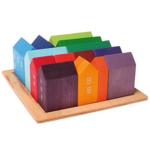 Grimm's Small Houses - Village Building Blocks Set