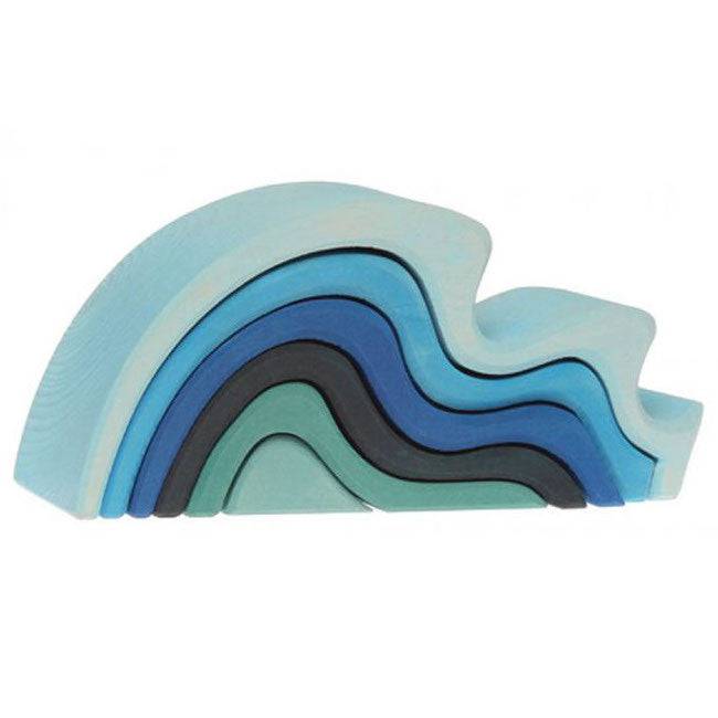 Water Waves Wooden Nesting Blocks, Grimm's Spiel & Holz