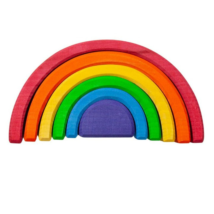 Grimms- Wooden Rainbow Tunnel- 6 Piece- Wooden Toys- Bella Luna Toys