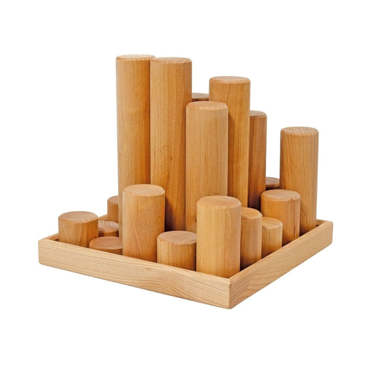 Grimm's Spiel & Holz - Large Wooden Building Rollers - Assorted Colors - Bella Luna Toys