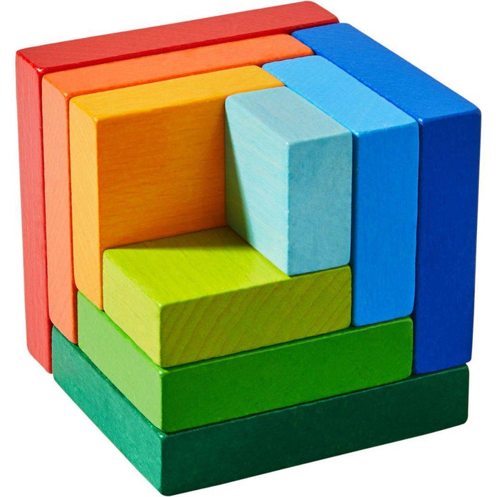 Haba Rainbow Cube Game Wooden Blocks - Wooden Blocks -Bella Luna Toys