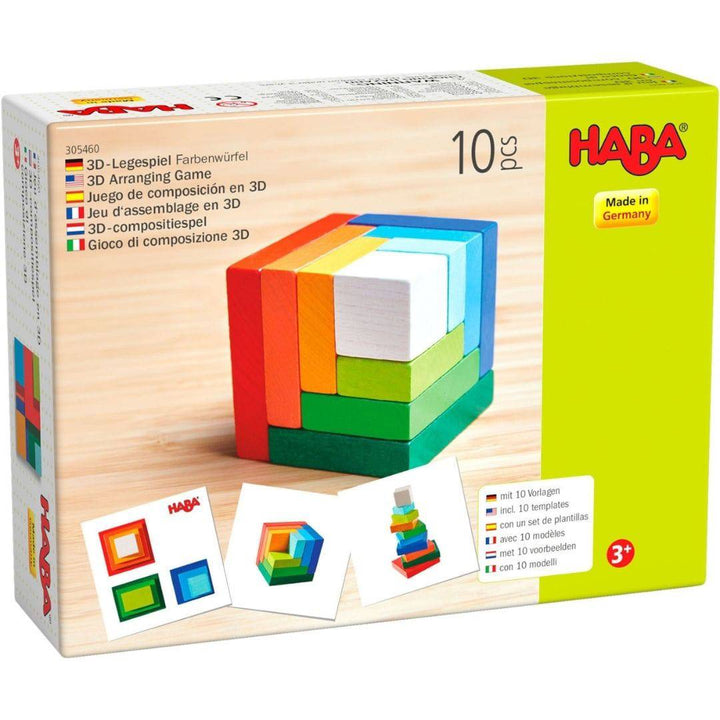 Haba Rainbow Cube Game Wooden Blocks - Wooden Blocks -Bella Luna Toys