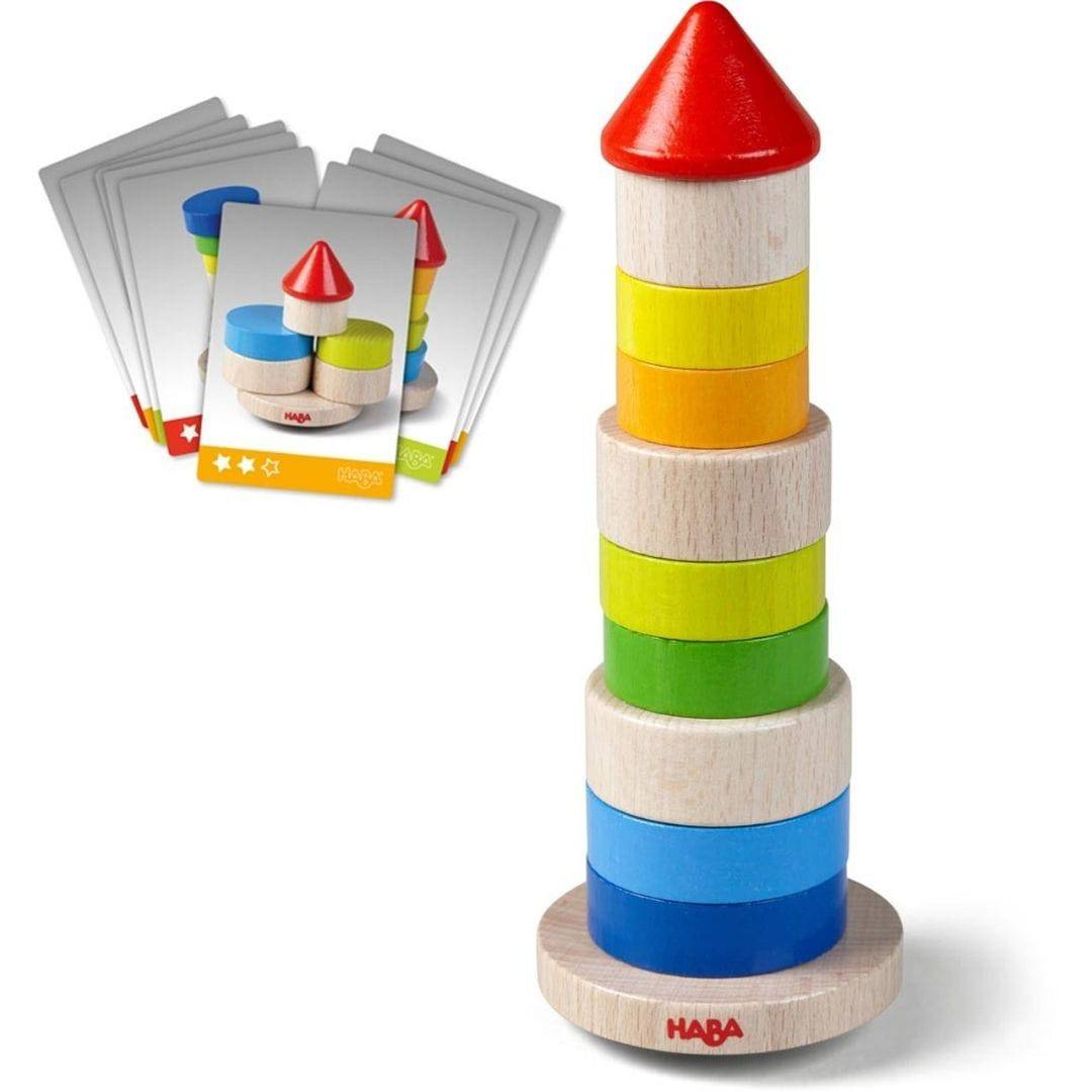 Haba Wooden Wobbly Tower Stacking Blocks Game - Dexterity Games - Oompa Toys