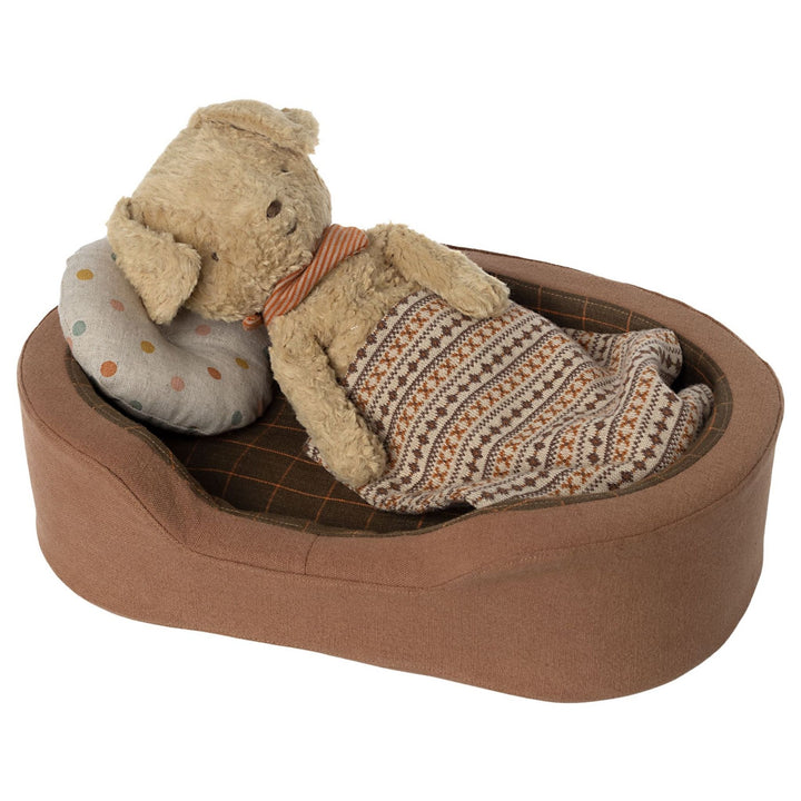 Maileg - Dog basket - Brown - Bella Luna Toys