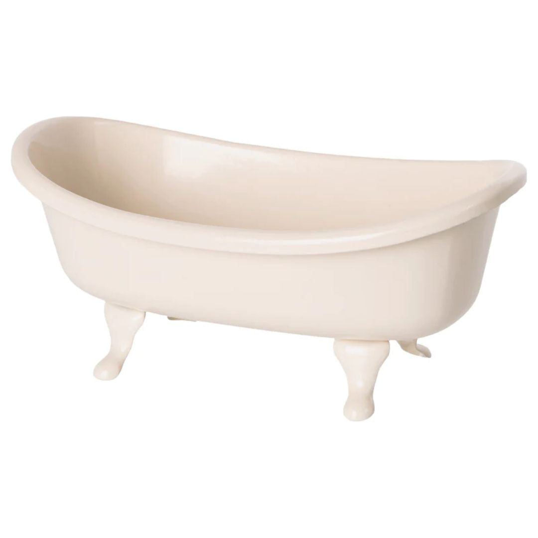 Maileg Miniature bathtub -  Miniature creme colored vintage bathtub for dollhouse- Bella Luna Toys