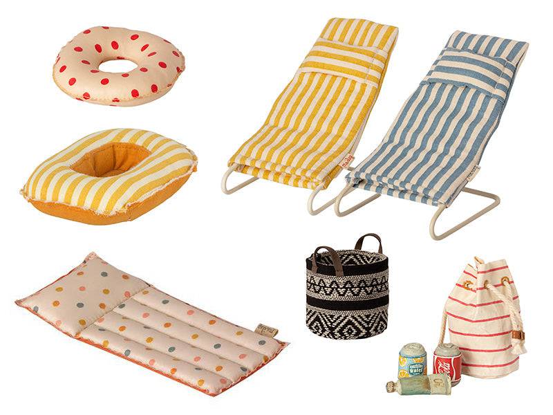 Maileg Beach Accessory Bundle - Dollhouse Accessories - Bella Luna Toys