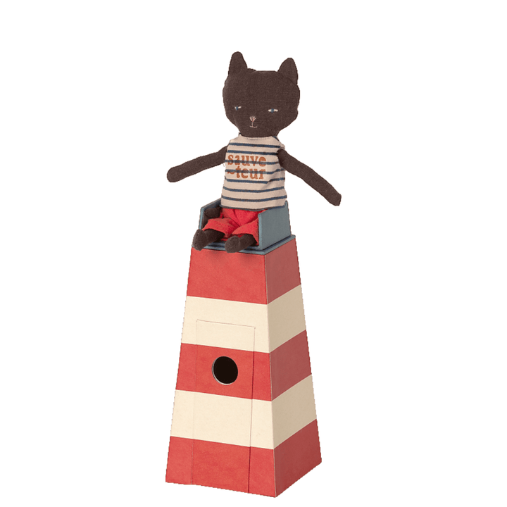 Maileg Lighthouse with Lifeguard Cat - Stuffed Animals -  Bella Luna Toys