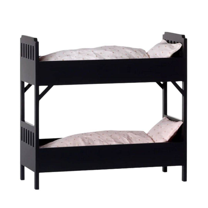 Maileg Modern Black Bunkbed with Two Bunnies -  -  Bella Luna Toys