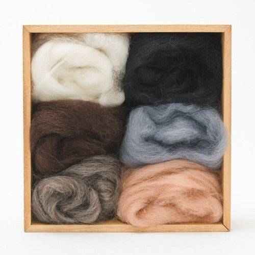 Needle Felting, Wool Roving, Neutrals