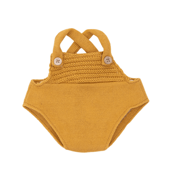 Olli Ella Dinkum Doll Romper in Mustard - Dolls - Oompa Toys