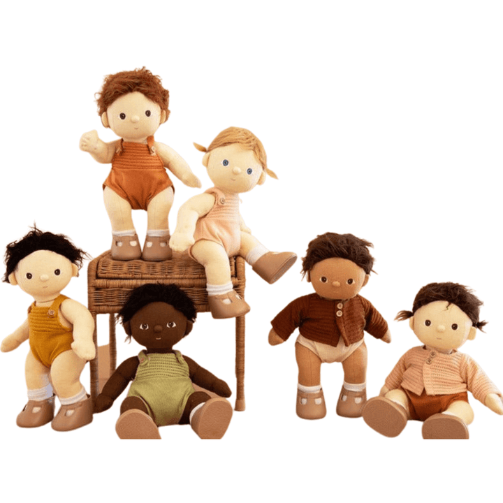 Olli Ella Dinkum Doll Romper in Mustard - Dolls - Oompa Toys