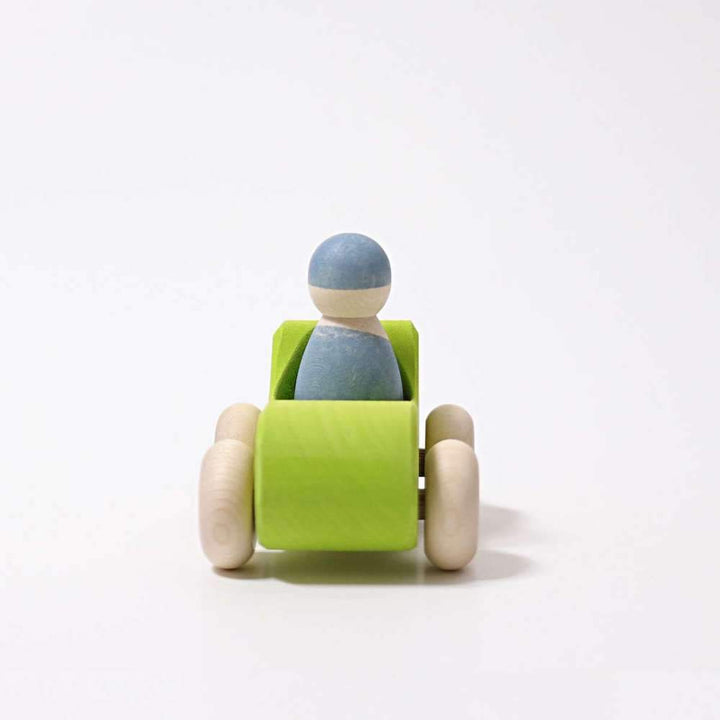 Wooden Green Convertible - Rear - Grimm's Spiel & Holz - Bella Luna Toys