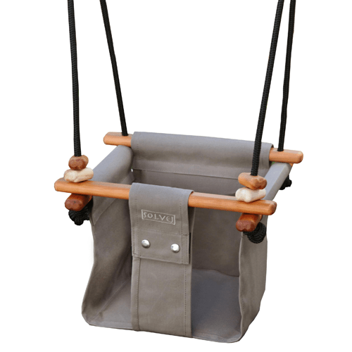 Solvej Baby-Toddler Indoor-Outdoor Swing - Taupe