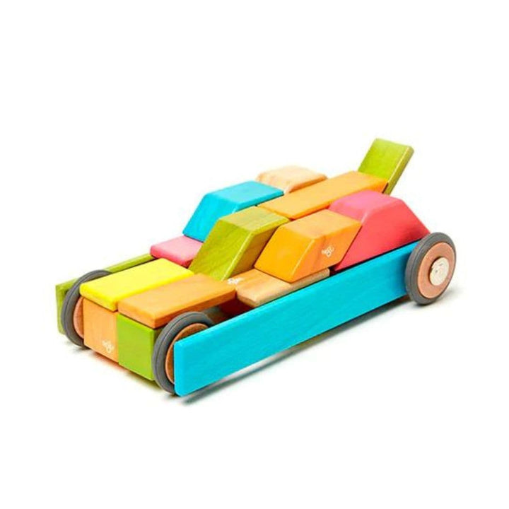 Tegu - 42 piece wooden magnetic block set - Tints