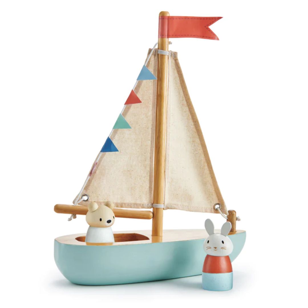 Tender Leaf Toys - Wooden Sailaway Boat - Bella Luna Toys