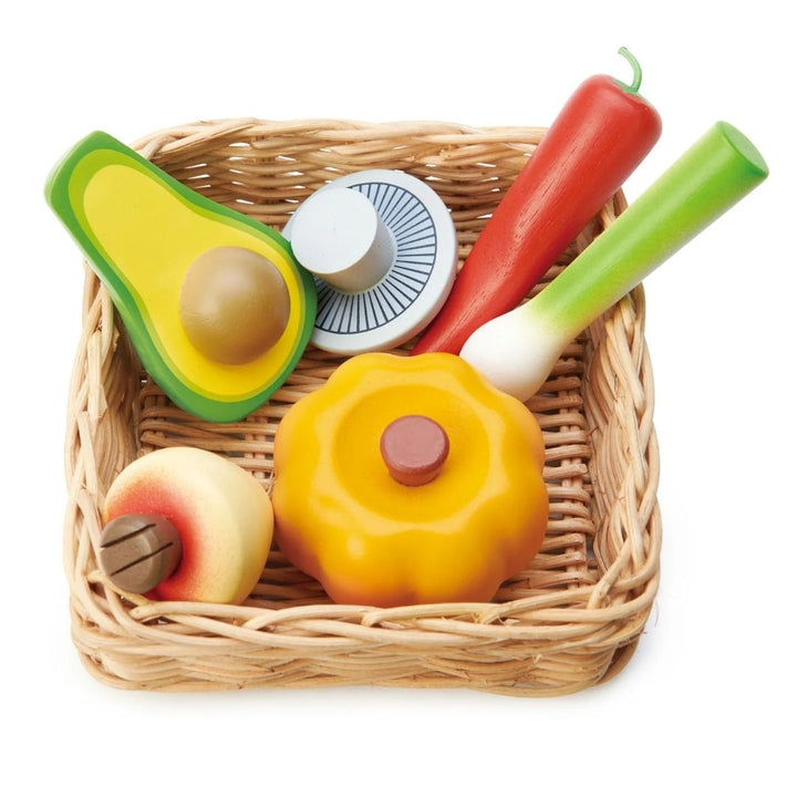 Tender Leaf Toys Veggie Basket- Wooden Toys- Bella Luna Toys